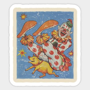 Clown T-Shirt "Dinky Rides a Pig" Sticker